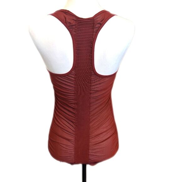 Athleta Bakasana racerback tank top, mauve dusty rose, sheer vents, XS - Picture 2 of 8